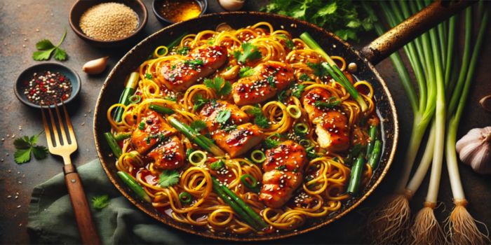 Simple Hot Honey Garlic Noodles