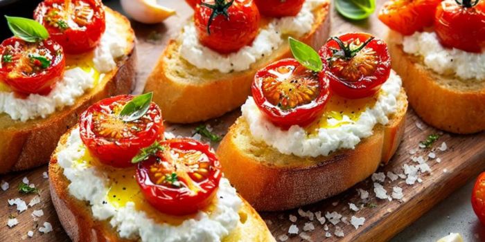 Whipped Ricotta Crostini recipe